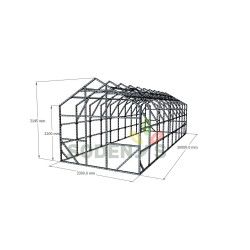 Mittestandardsete mõõtmetega Kahekaldega kasvuhoone... 4 - Kasvuhooned24.ee